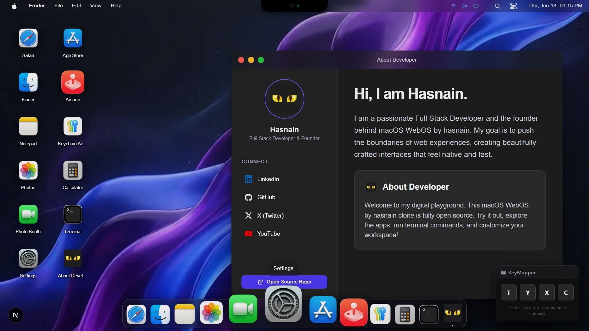 macOS WebOS by Hasnain